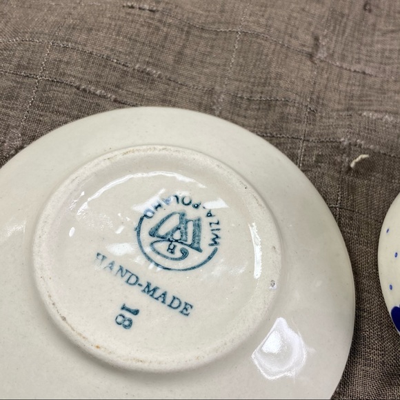 Polish pottery Cheese lady wiza Poland small - Picture 6 of 6